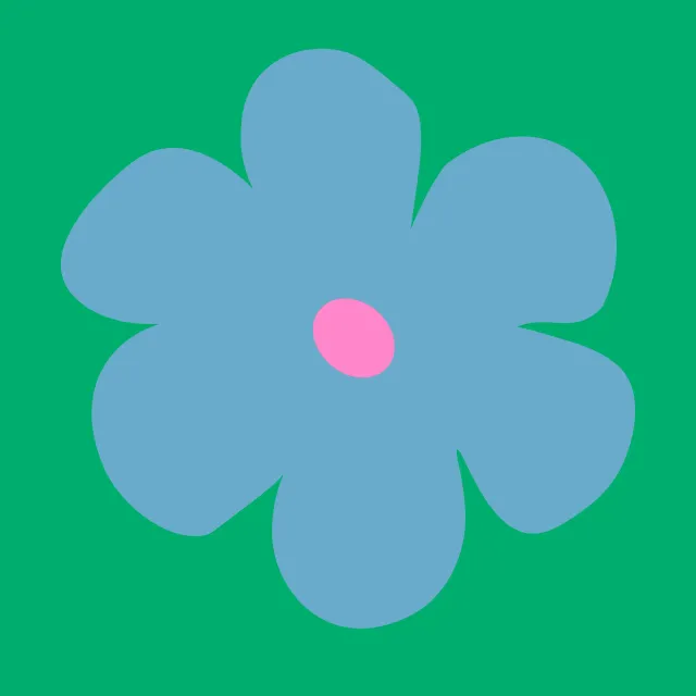 Blumenmuster Sommer Blau