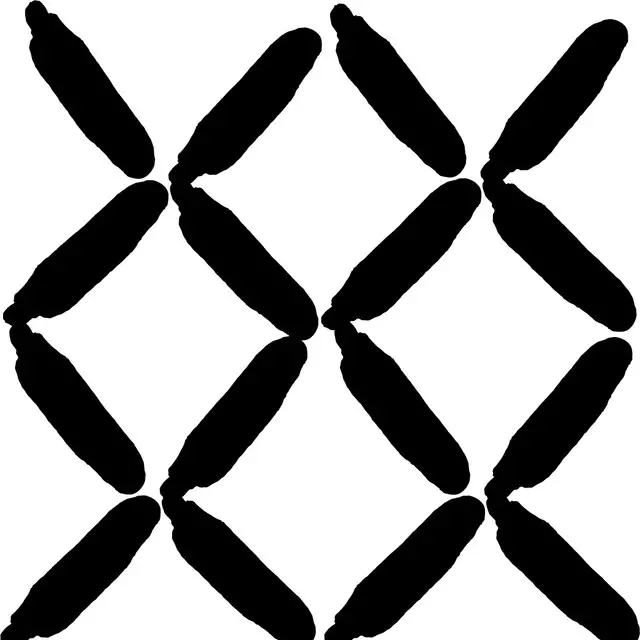 Bodenkissen Kreuzstich Schwarz-Weiß