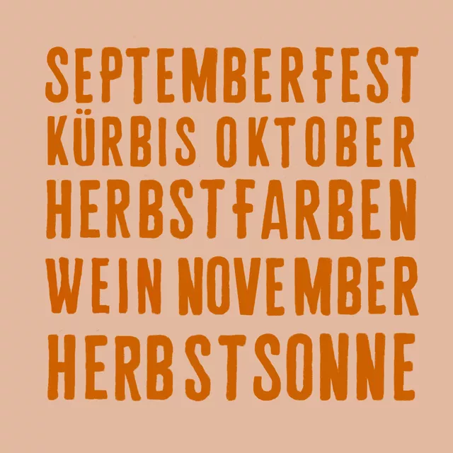 Kissen Spruchkissen Herbst Beige