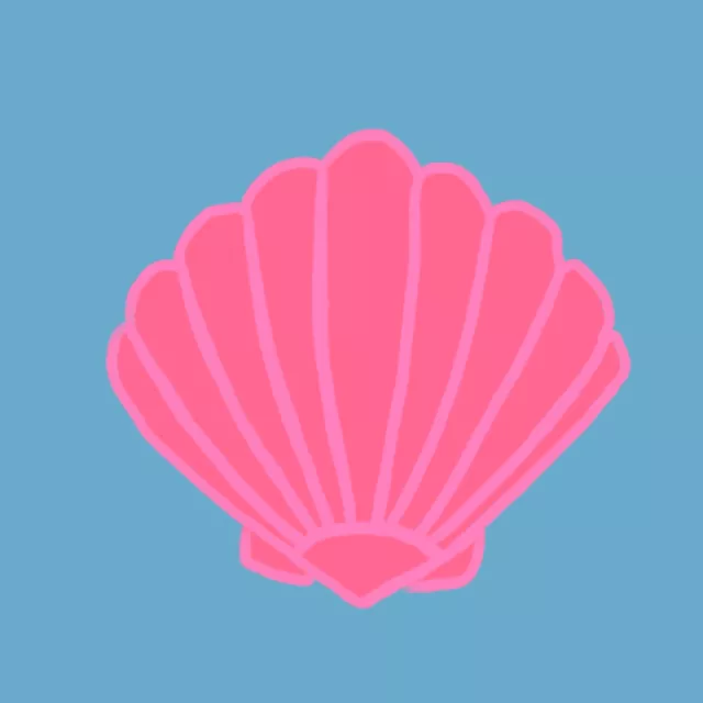 Tischläufer Muschel Pink Auf Blau