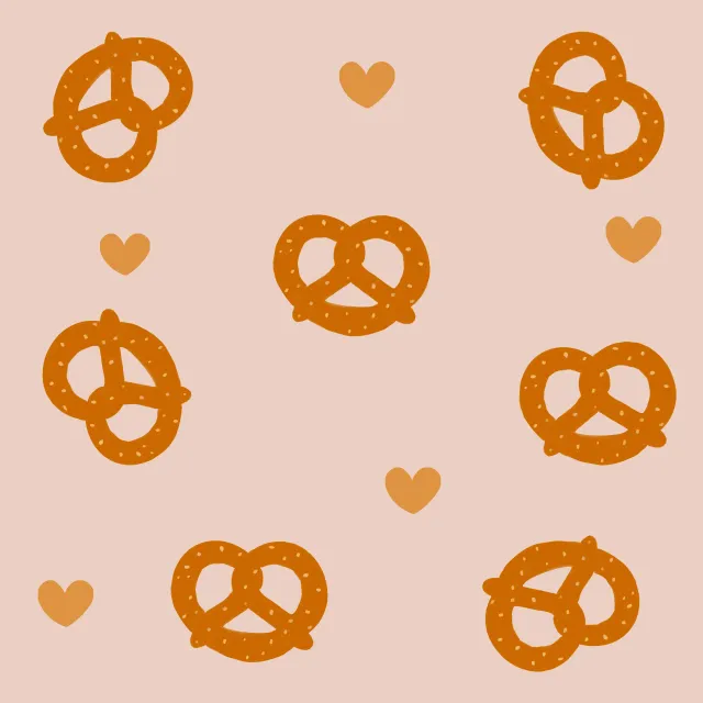 Kissen Bretzel Mit Herzen