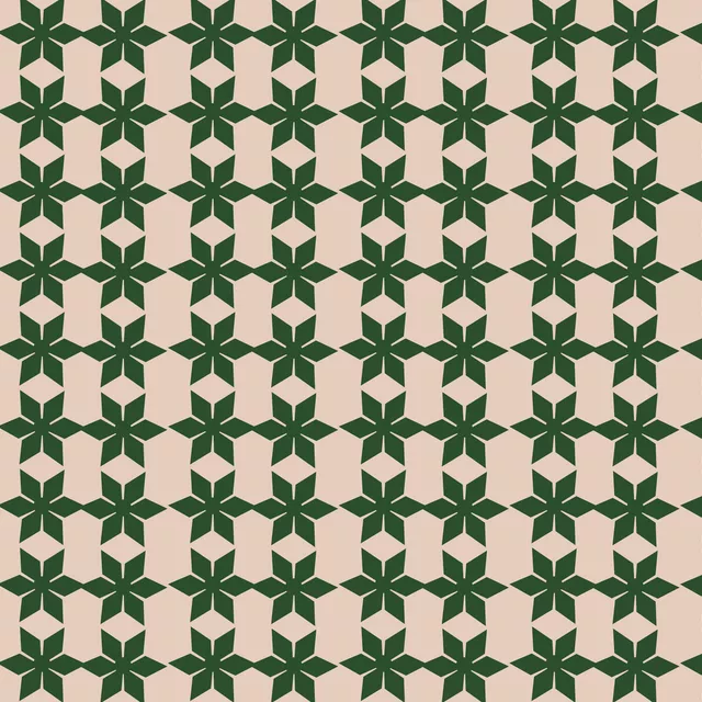 Kissen Weihnachtssterne Grün Beige