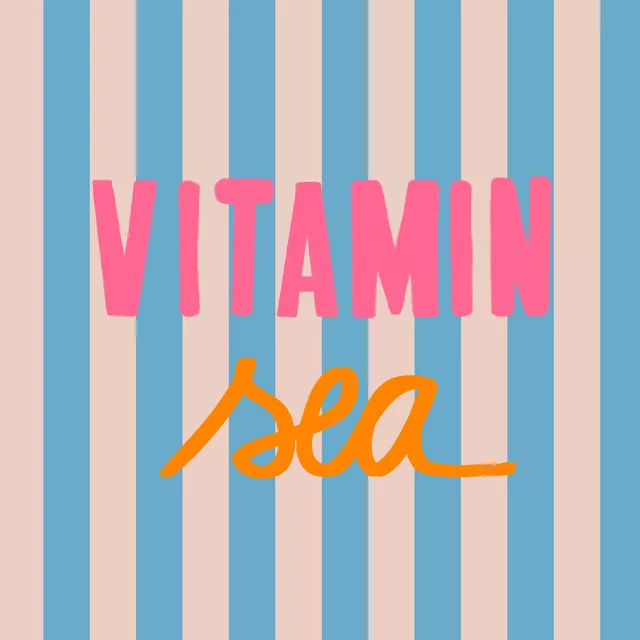 Kissen Vitamin Sea Pink Auf Streifen
