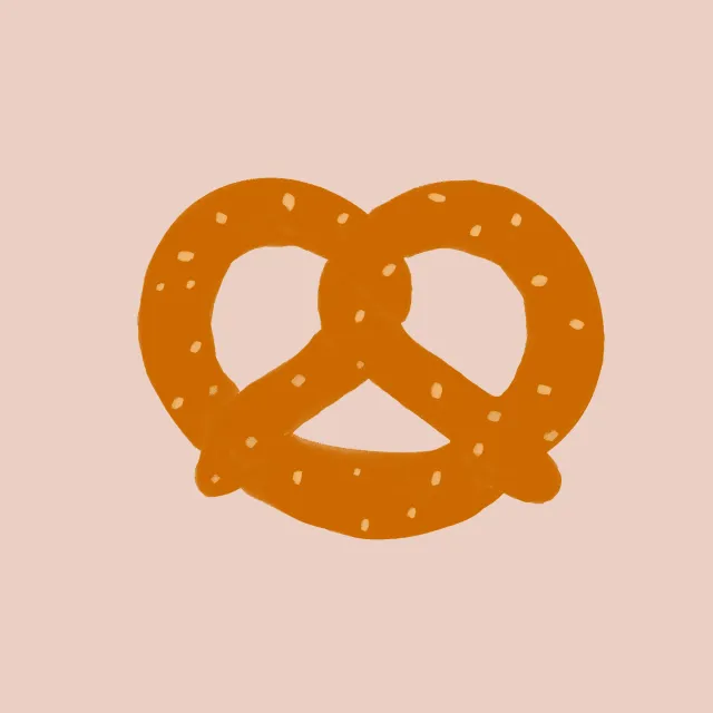 Tischläufer Bretzel Auf Beige