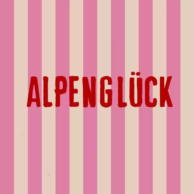 Kissen Alpenglück Rot Streifen Pink