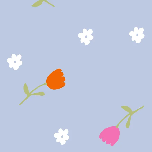 Tulpenwiese Auf Hellblau