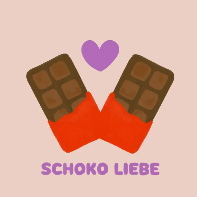 Kissen Zwei Schokoriegel Mit Herz