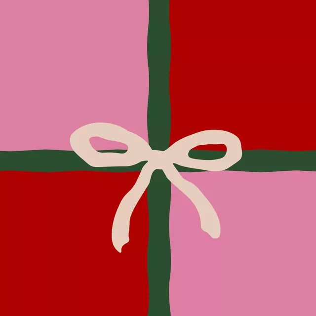 Tischset Weihnachtsgeschenk Rot Pink