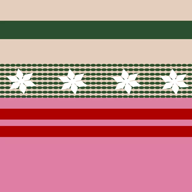 Sitzkissen Weihnachtsmuster Pink Rot Grün