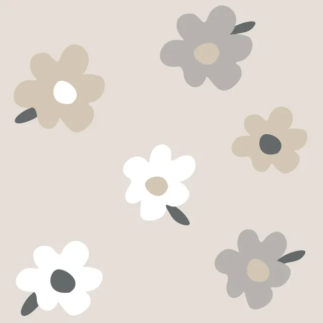 Tischdecke Frühlingsblumen Mischung Beige