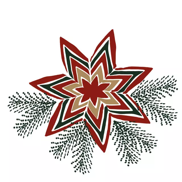 Tischset Adventsstern Rot