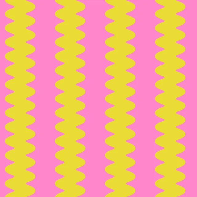 Bettwäsche Wellen Streifen Pink Gelb
