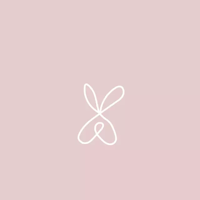 Geschirrtücher Hase Line Art Rosa