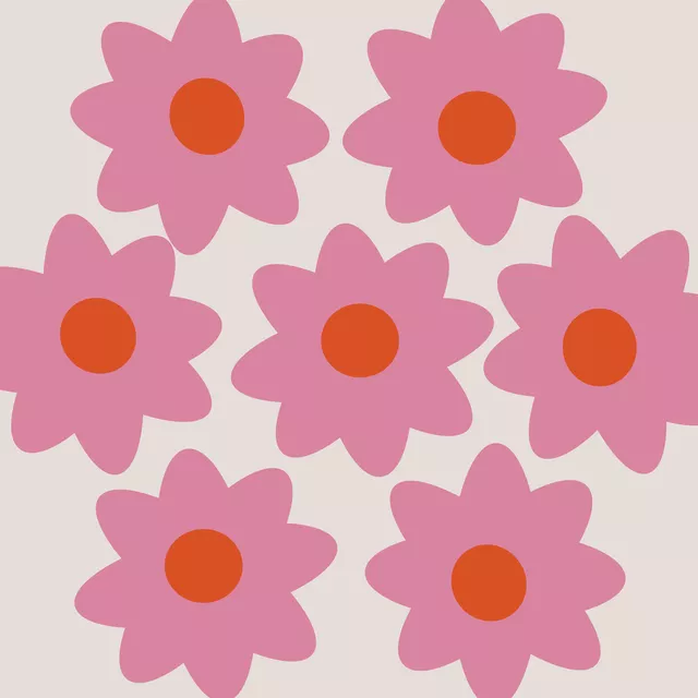 Kissen Rosa Frühlingsblumen