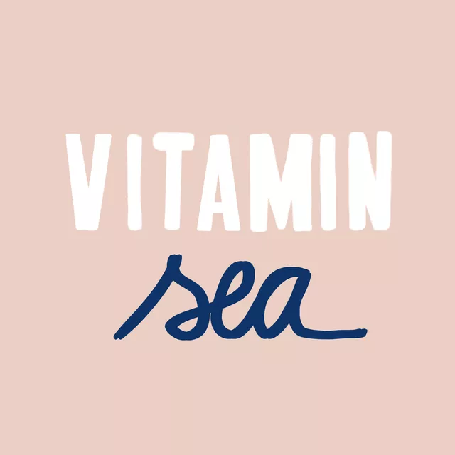 Vitamin Sea Weiß Auf Beige