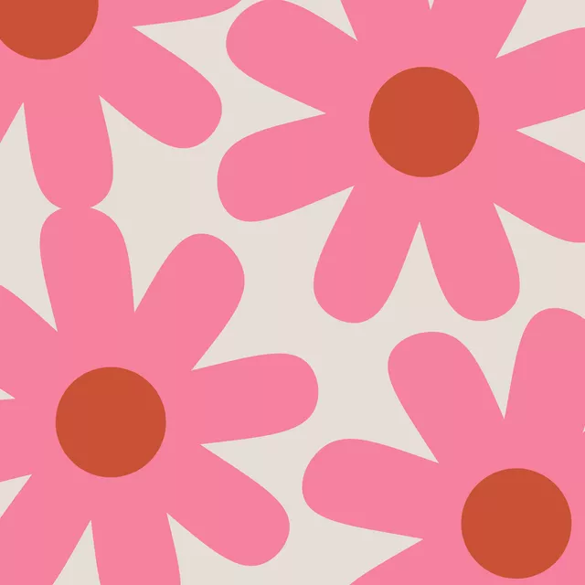 Kissen Große Gänseblümchen Pink