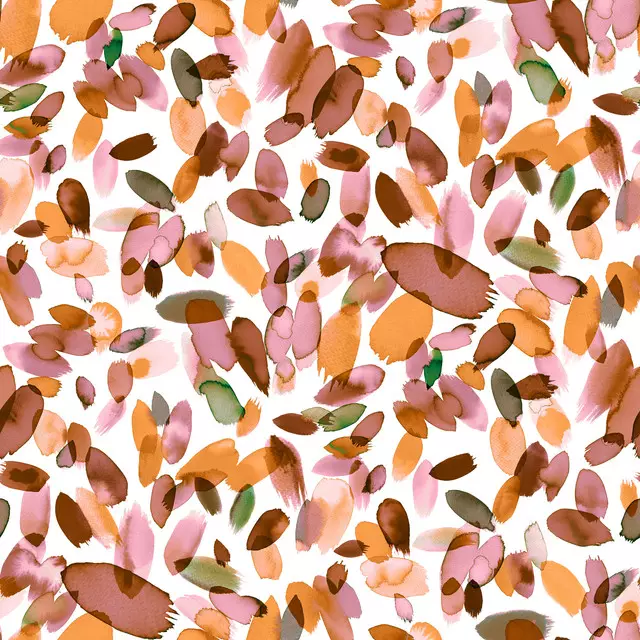 Kissen Petals Brushstrokes Terracotta