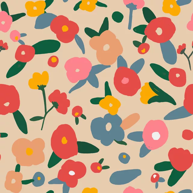 Scandi Flowers Red 2