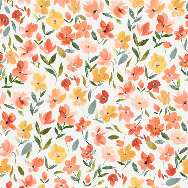 Spring Fresh Flowers Orange