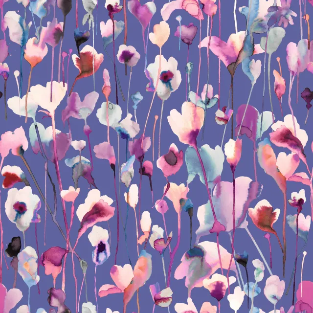 Tischdecke Aquarell Wild Flowers Lilac