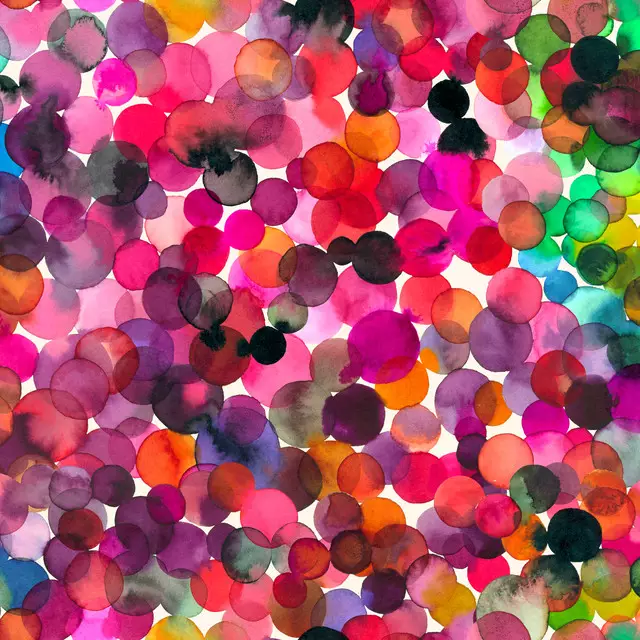 Kissen Overlapped Watercolor Dots