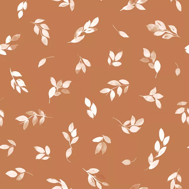 Kissen Herbst Blätter Terracotta