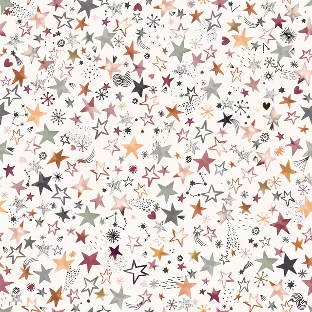 Tischdecke Winter Xmas Stars Copper