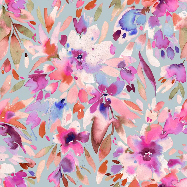 Kissen Painterly Tropical Flowers