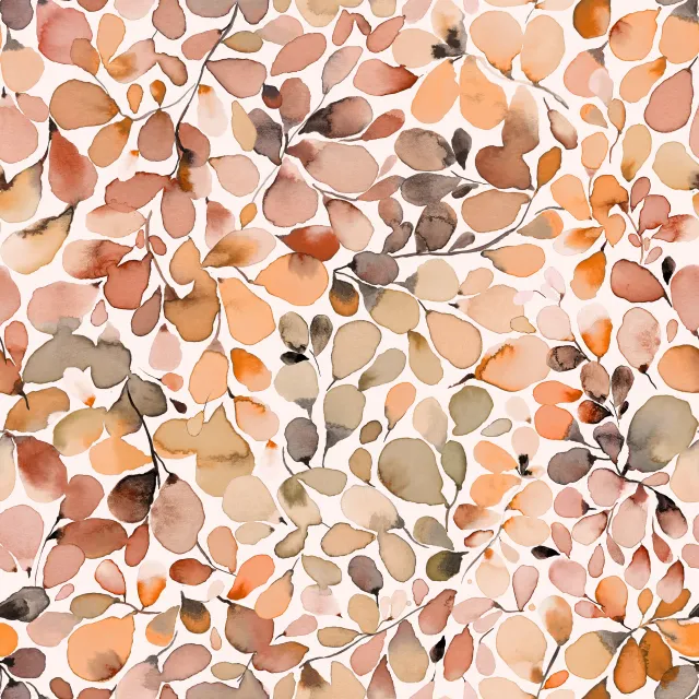 Sitzkissen Eucalyptus Blätter Botanisch Aquarell Terrakotta