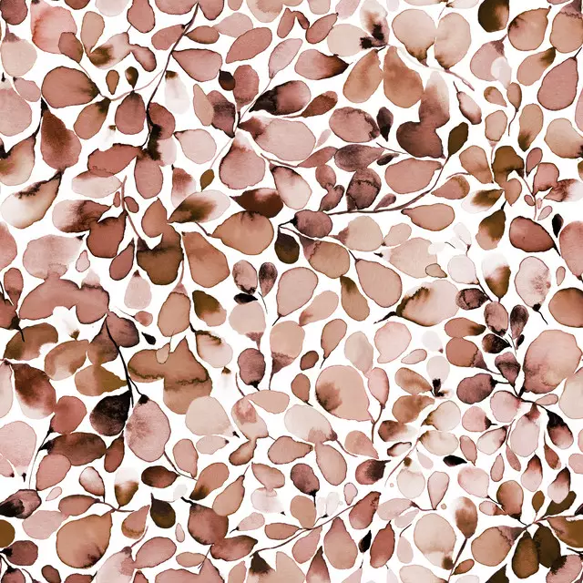 Kissen Leaffy Pattern Terracotta