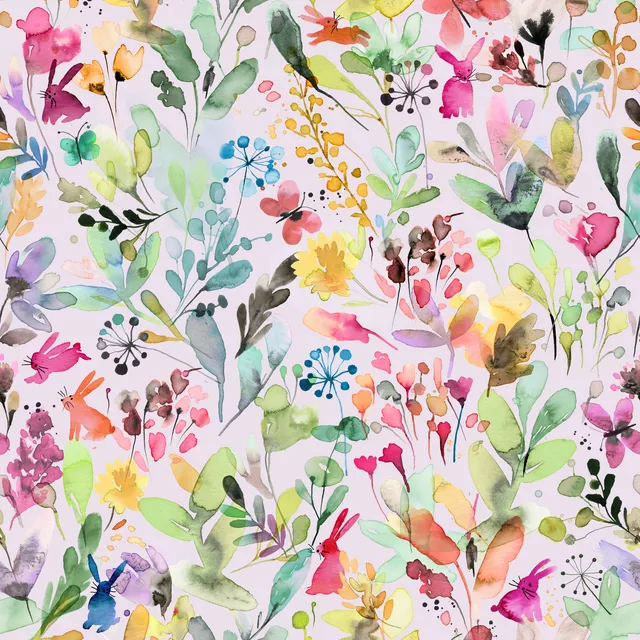 Wild Flowers Meadow Pink