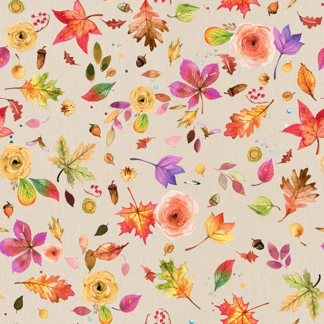 Tischläufer Herbst Wald Blätter Blumen