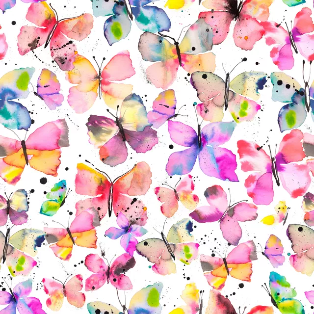 Tischläufer Aquarell Schmetterlinge Bunt