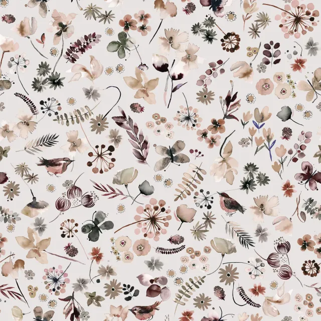 Bankauflage Wild Pflanzen Cottagecore Beige
