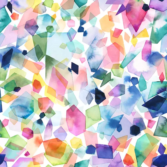 Tischläufer Watercolor Crystals and Gems