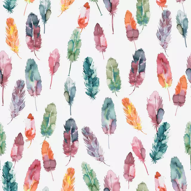 Bettwäsche Aquarell Frühling Boho Feder