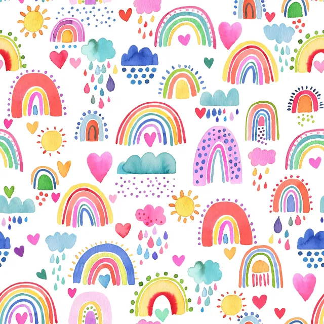 Kissen Niedlich Schön Regenbogen Baby