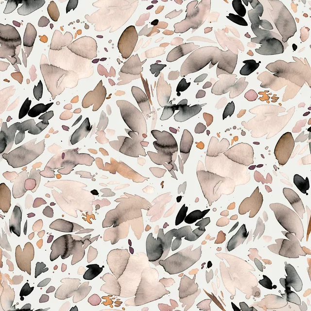 Kissen Watercolor Petals Rustic