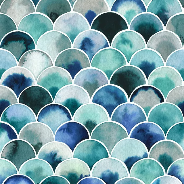 Japandi Deco Circles Blue