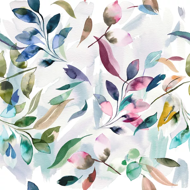 Watercolor Mystic Leaves