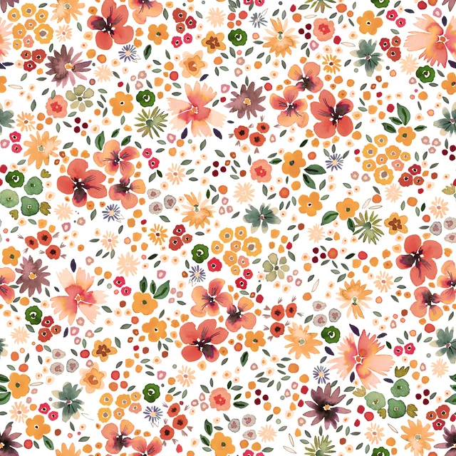 Dekovorhang Millefleurs White Autumn