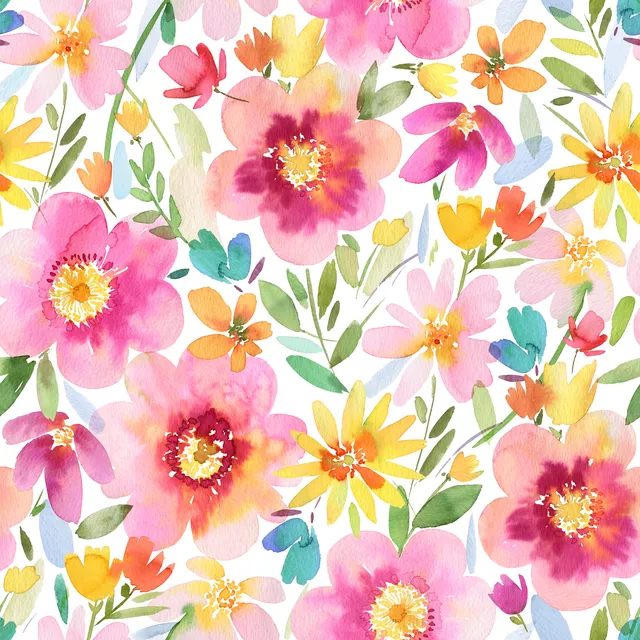 Sitzkissen Süß Sommer Blumen Aquarell