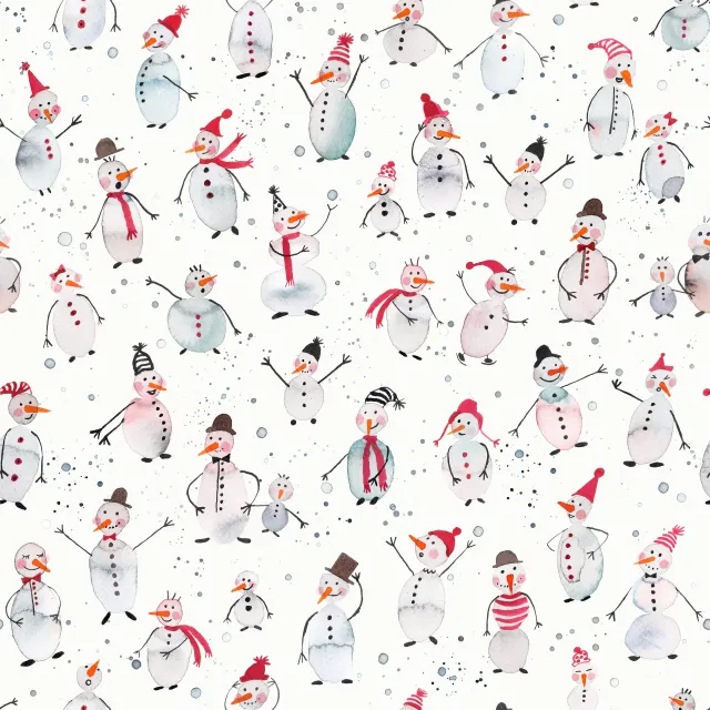 Kissen Winter Niedlich Schneemann Ski