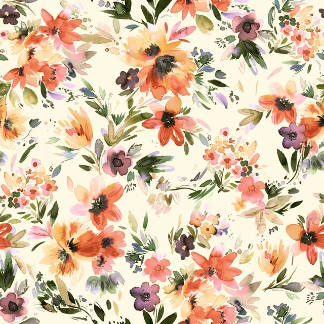 Tropical Spring Flowers Sage