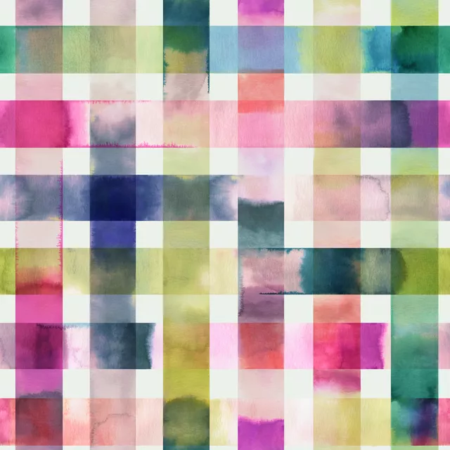 Tischläufer Ombre Gingham Aquarell Pink