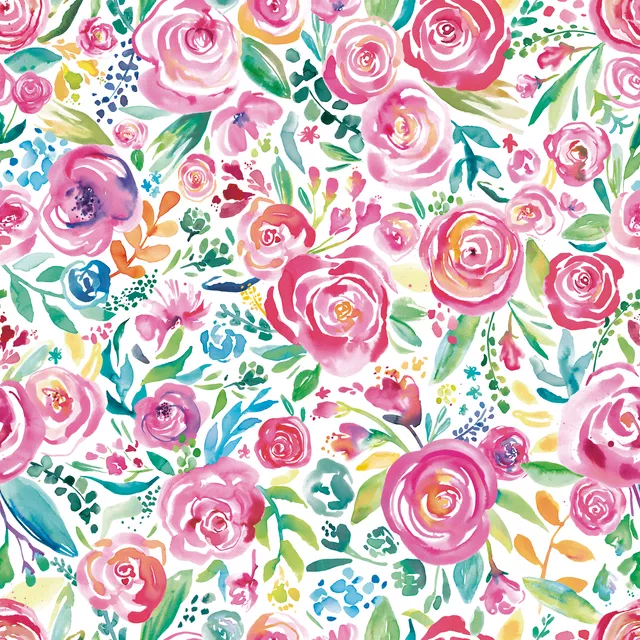 Kissen Romantische Rosen Aquarell