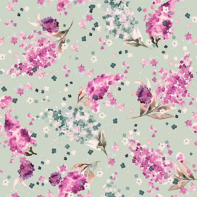 Bankauflage Lilacs Magenta Green