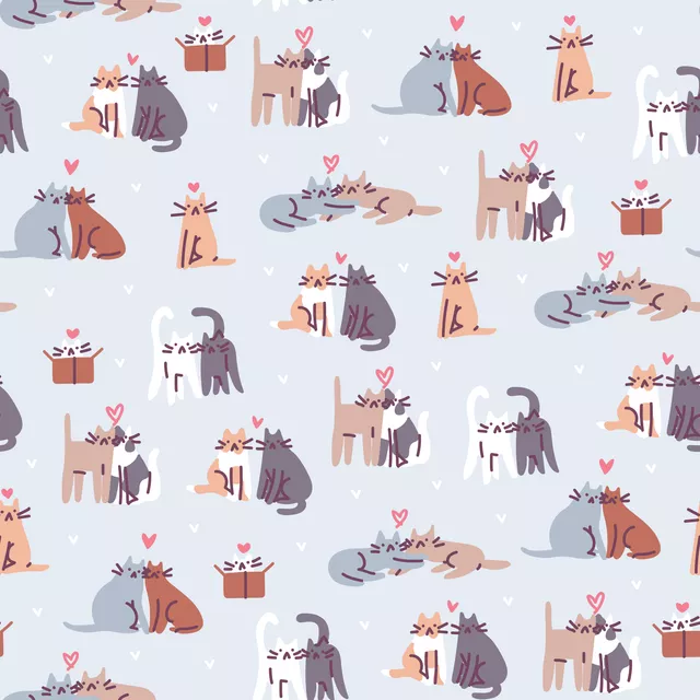 Dekovorhang Valentine's Cats