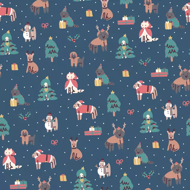 Tischset Dogs in Christmas Costumes