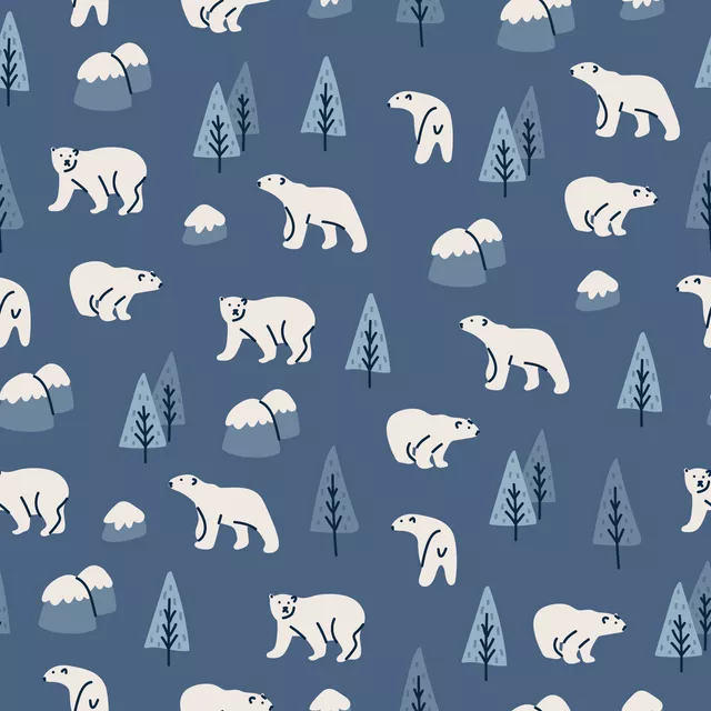 Kissen Polar Bear in Winter